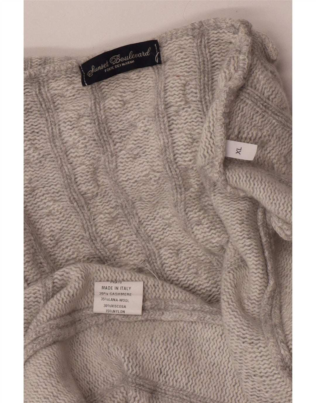 Vintage Dame rullehals sweater UK 18 XL grå uld