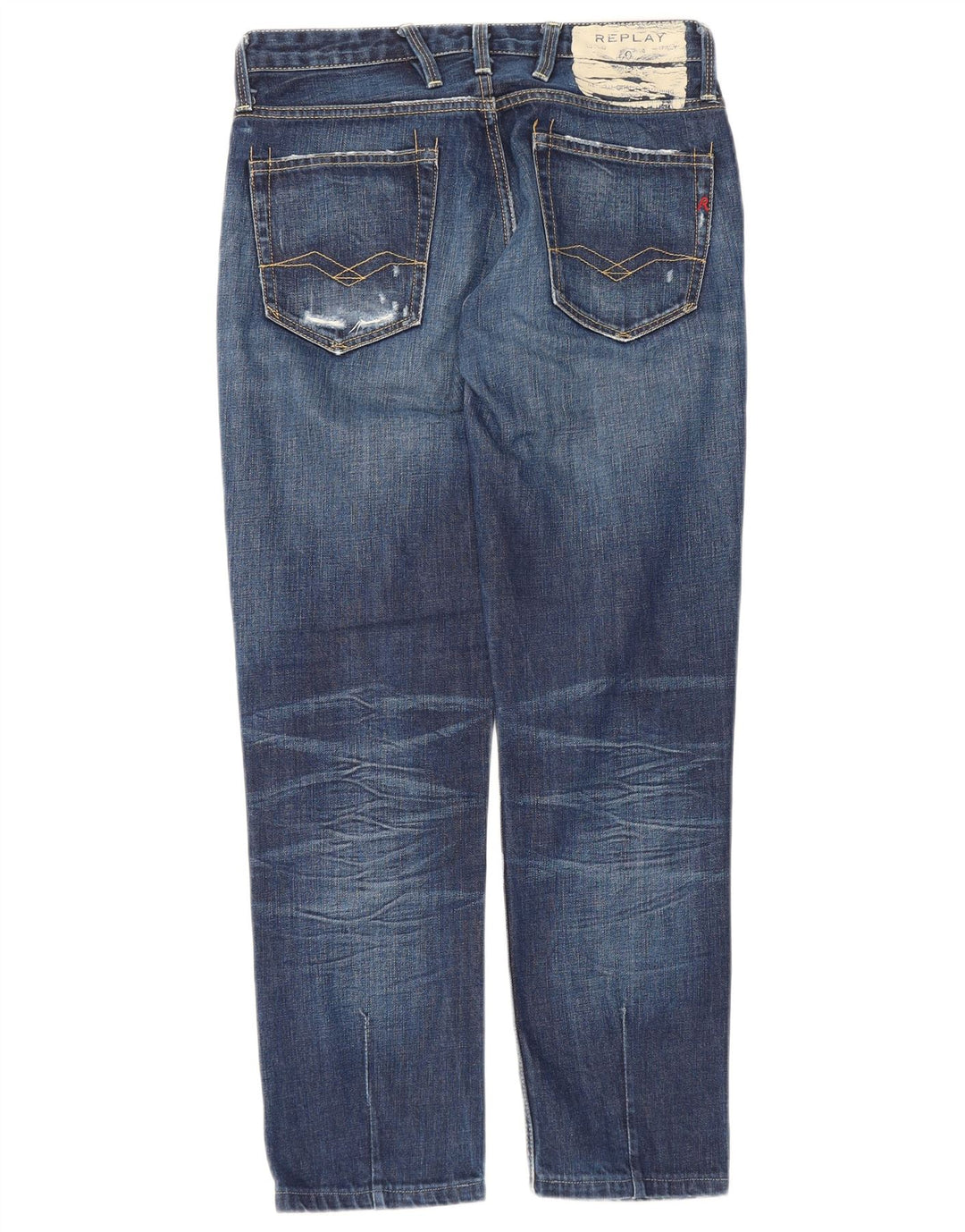 Replay Herre Tirmar Distressed Slim Jeans W30 L28 Blå Bomuld