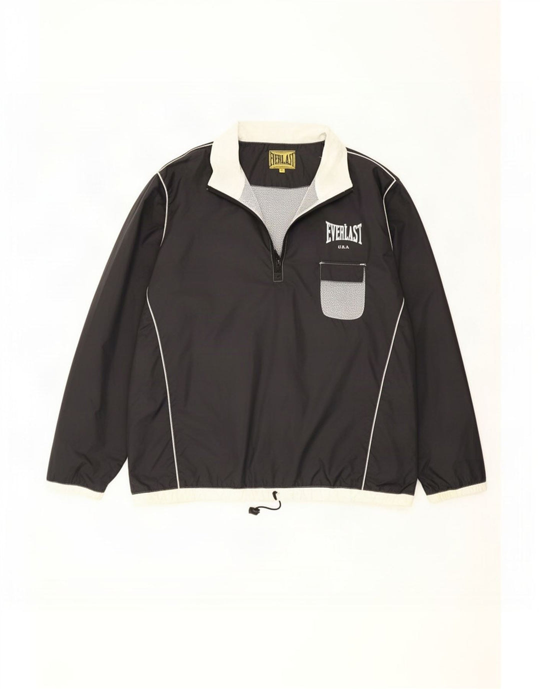Everlast Grafisk Pullover Regnjakke til mænd UK 40 Large Black Nylon