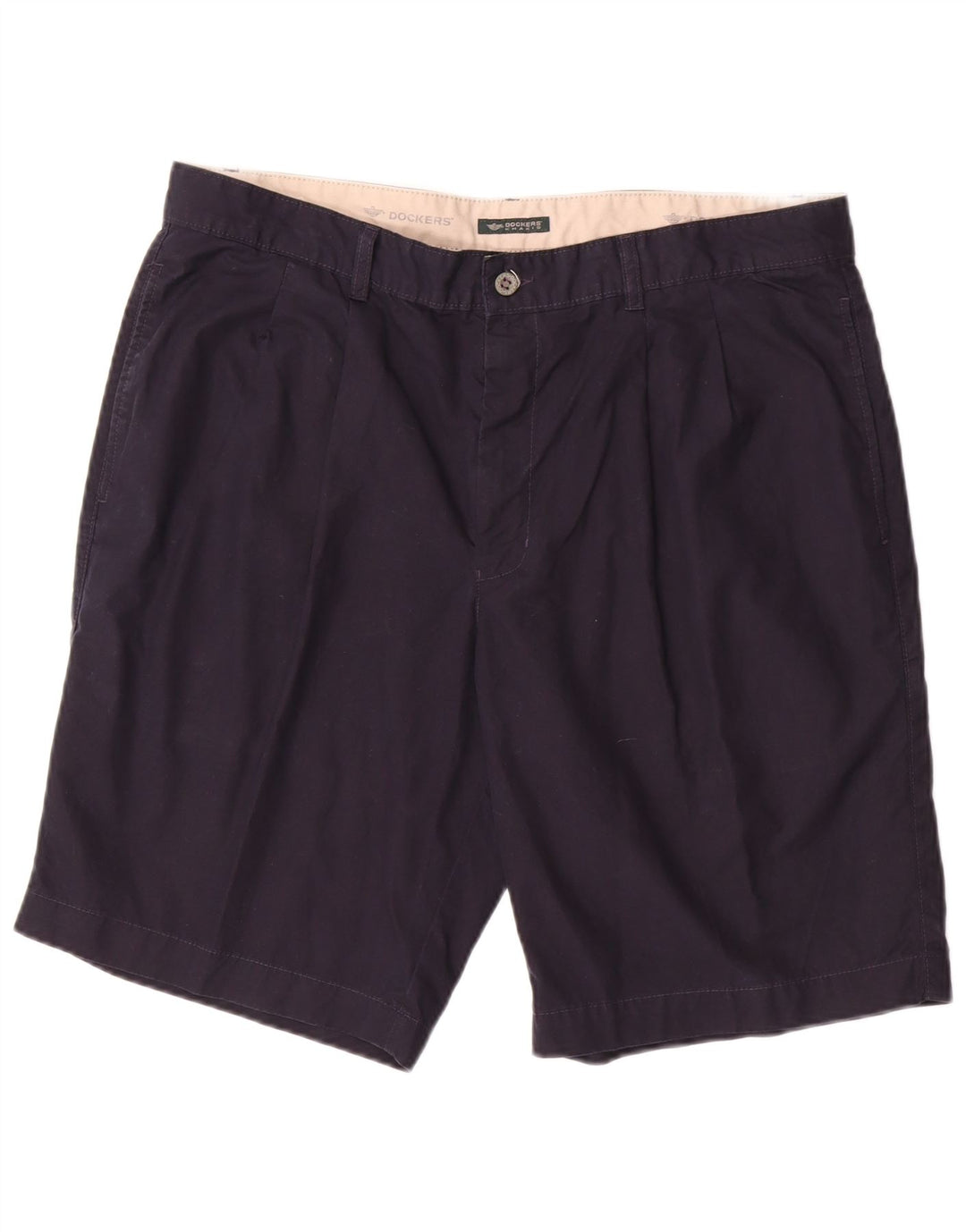 DOCKERS Mens Chino Shorts W38 XL  Navy Blue Cotton