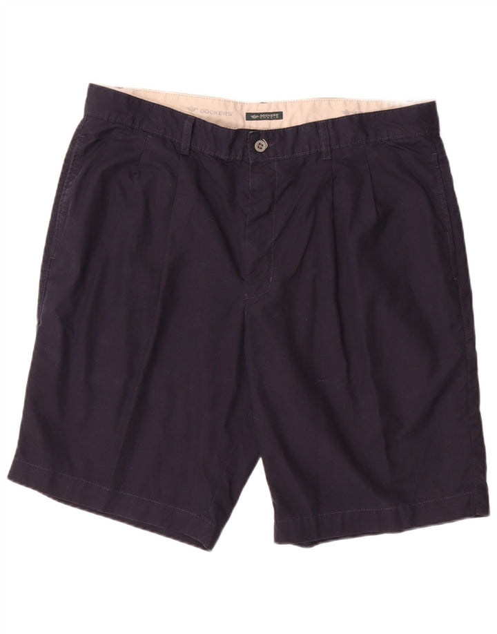 DOCKERS Mens Chino Shorts W38 XL  Navy Blue Cotton