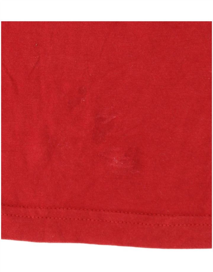 REEBOK Herre grafisk T-shirt Top Lille rød bomuld