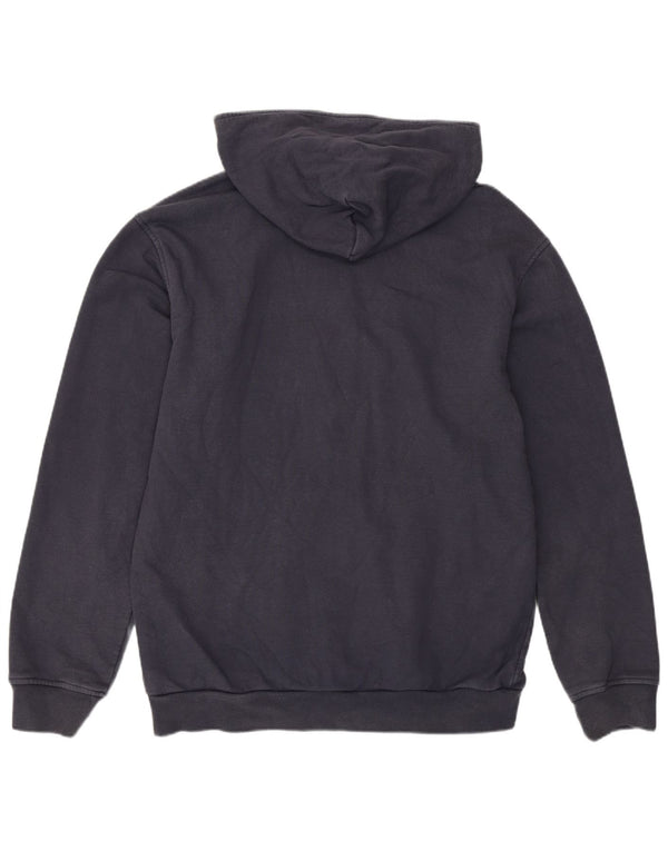 Adidas Mens Hoodie Jumper Medium Navy Blue Cotton