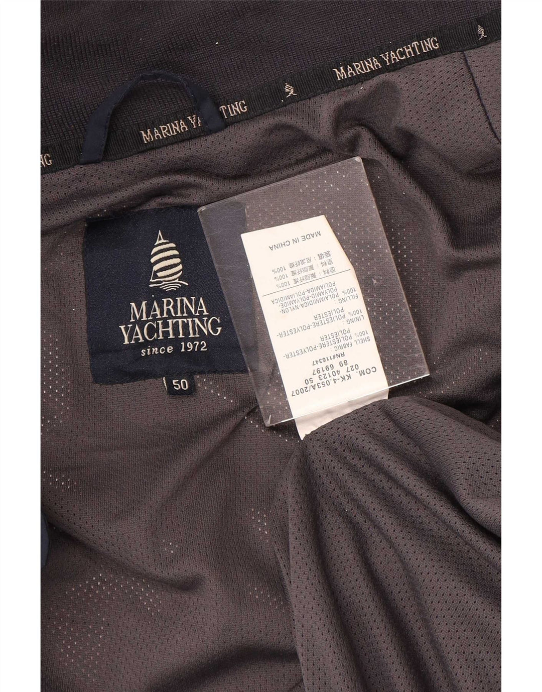 Marina Yachting Regnjakke til mænd IT 50 Stor marineblå polyester