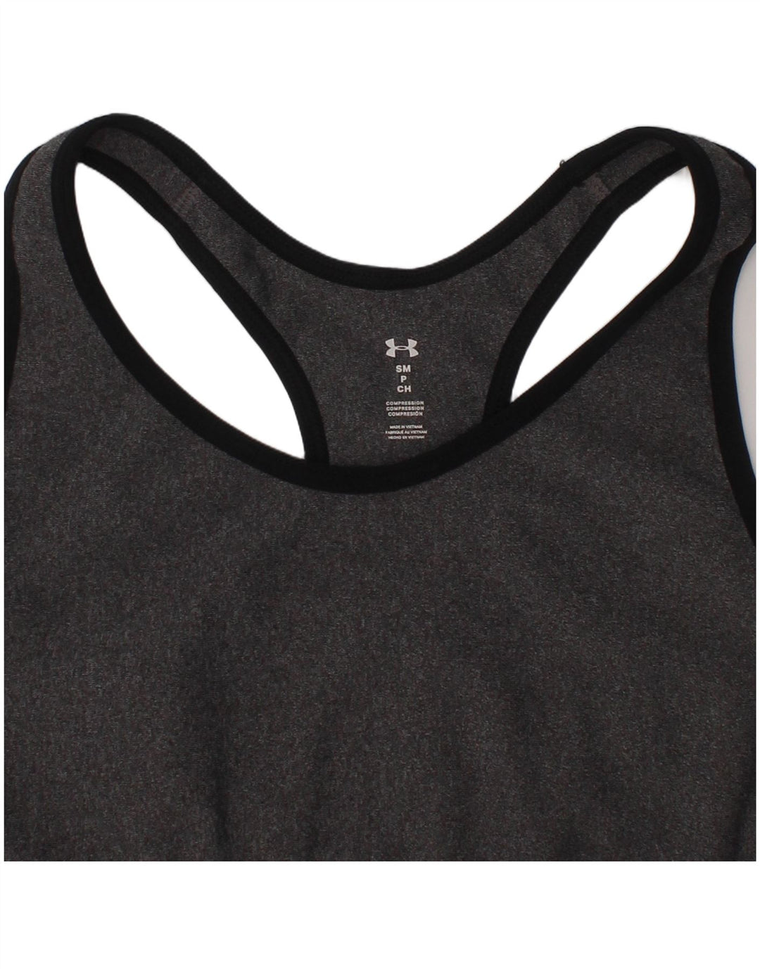 Under Armour Dame Compression Grafisk Top Lille Grå Flecked Sports