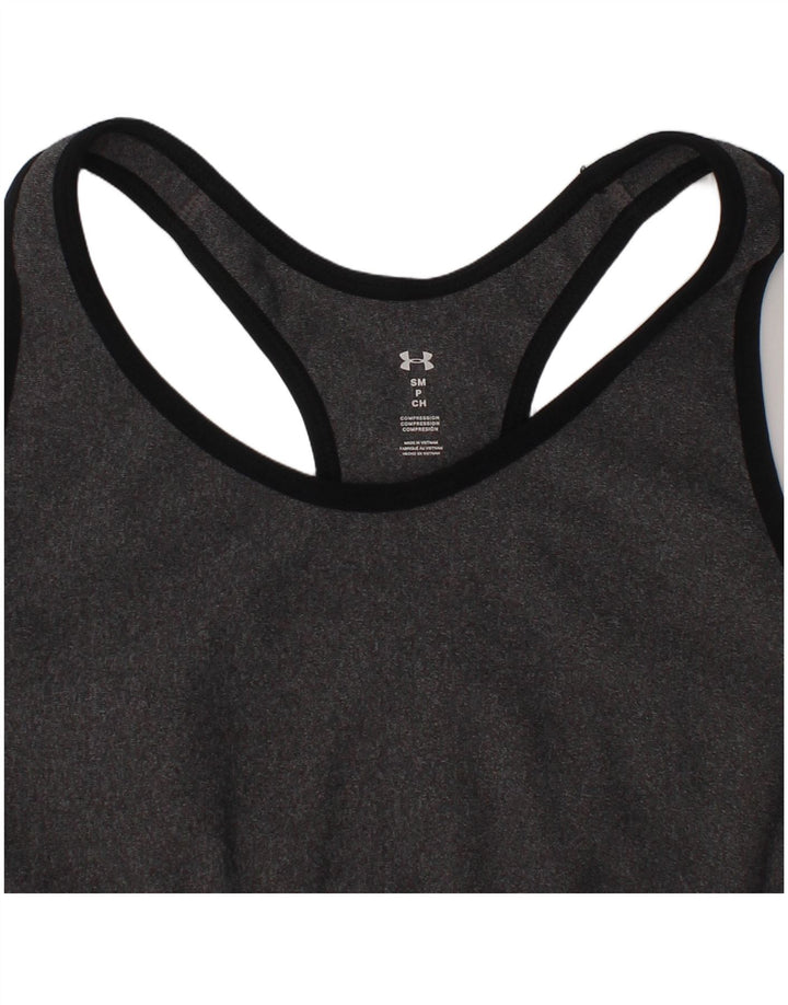 Under Armour Dame Compression Grafisk Top Lille Grå Flecked Sports