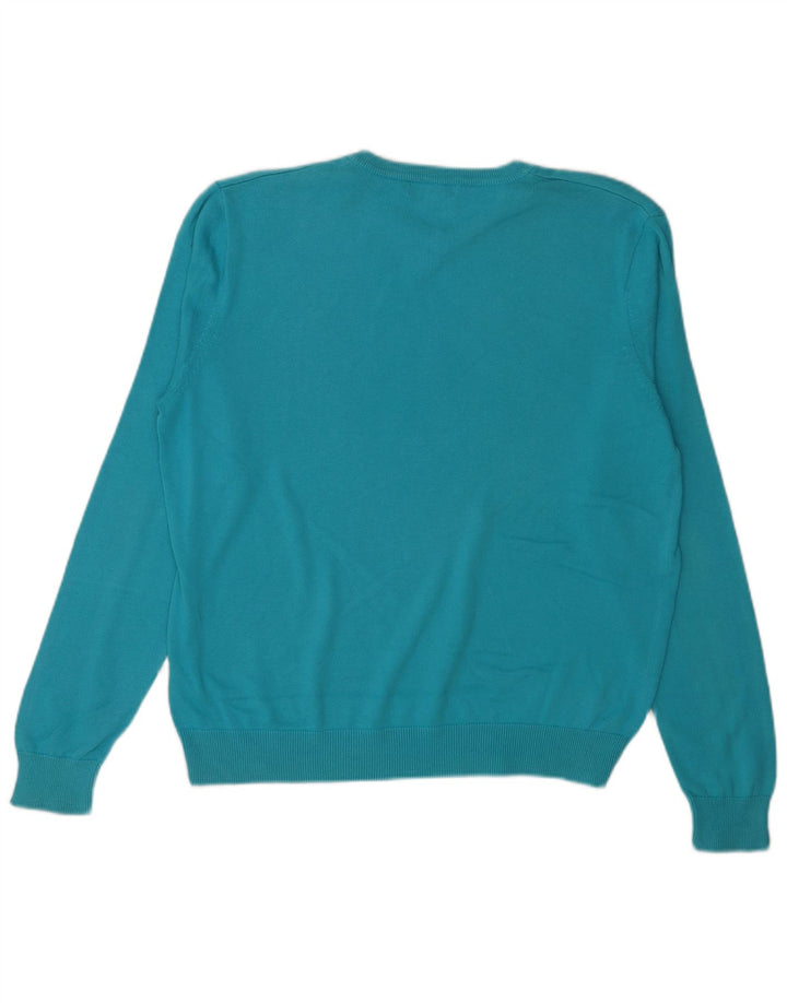 Lyle & Scott Herre V-hals sweater XL Blå Bomuld