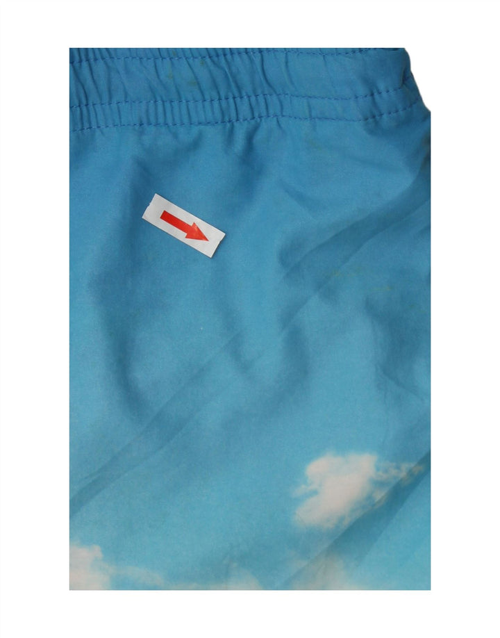Marks & Spencer Herre grafiske svømmeshorts XL Blå Polyamid Beach