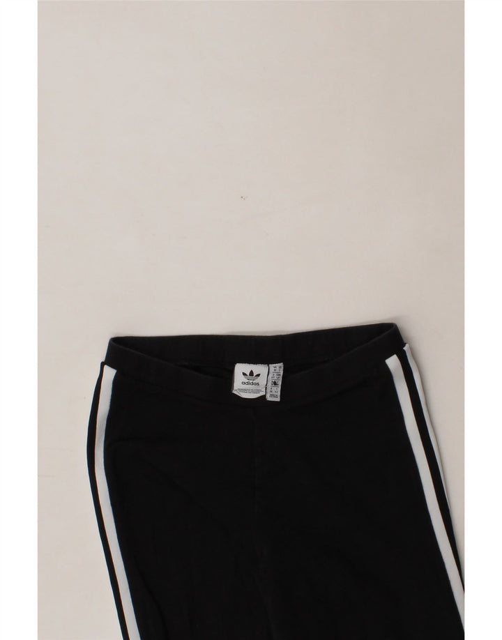 ADIDAS Womens Graphic Leggings UK 10 Small Black Cotton Vintage Adidas and Second-Hand Adidas from Messina Hembry 