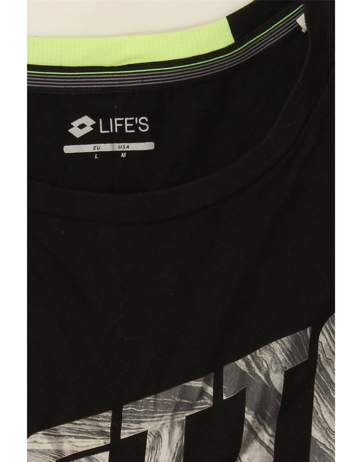 Lotto Herre Life's Grafiske Vest Top Medium Sort