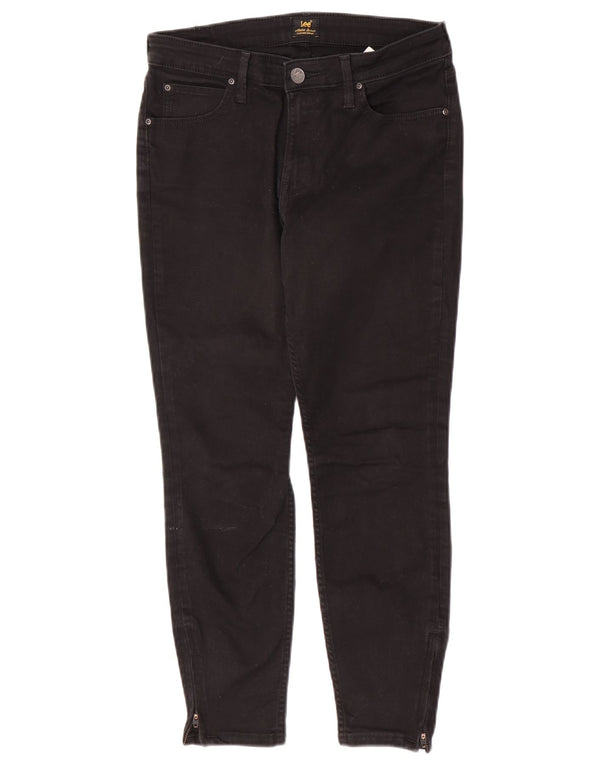 Lee Womens Scarlett Cropped Slim Jeans W30 L25 Sort bomuld