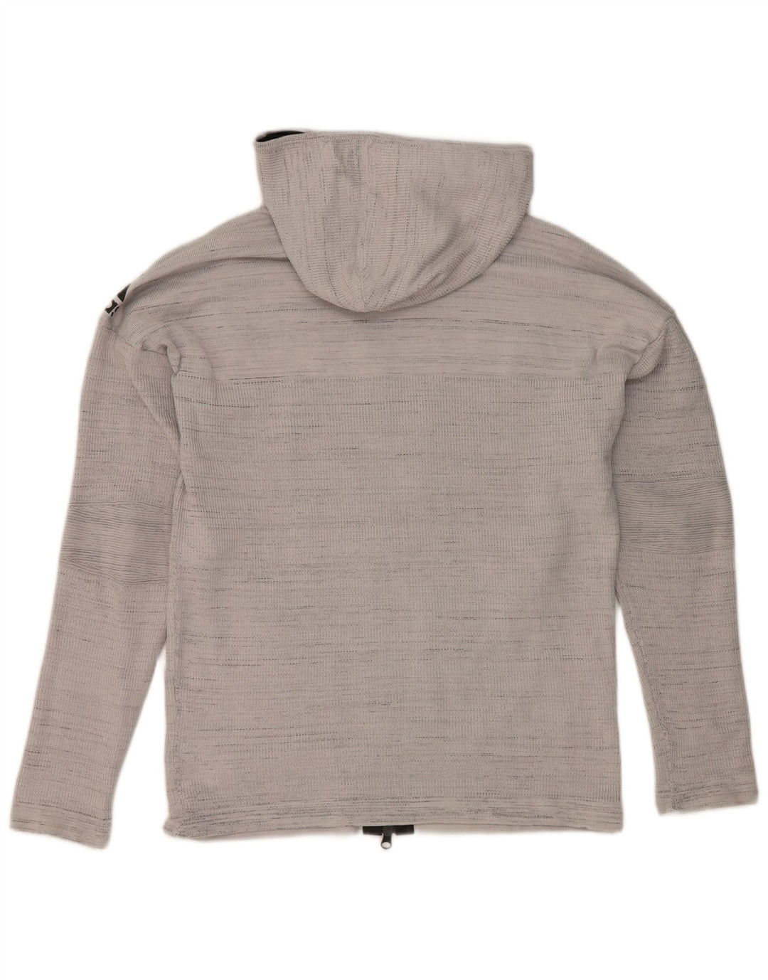 Adidas Hættetrøje med lynlås til mænd mellemgrå stribet polyester
