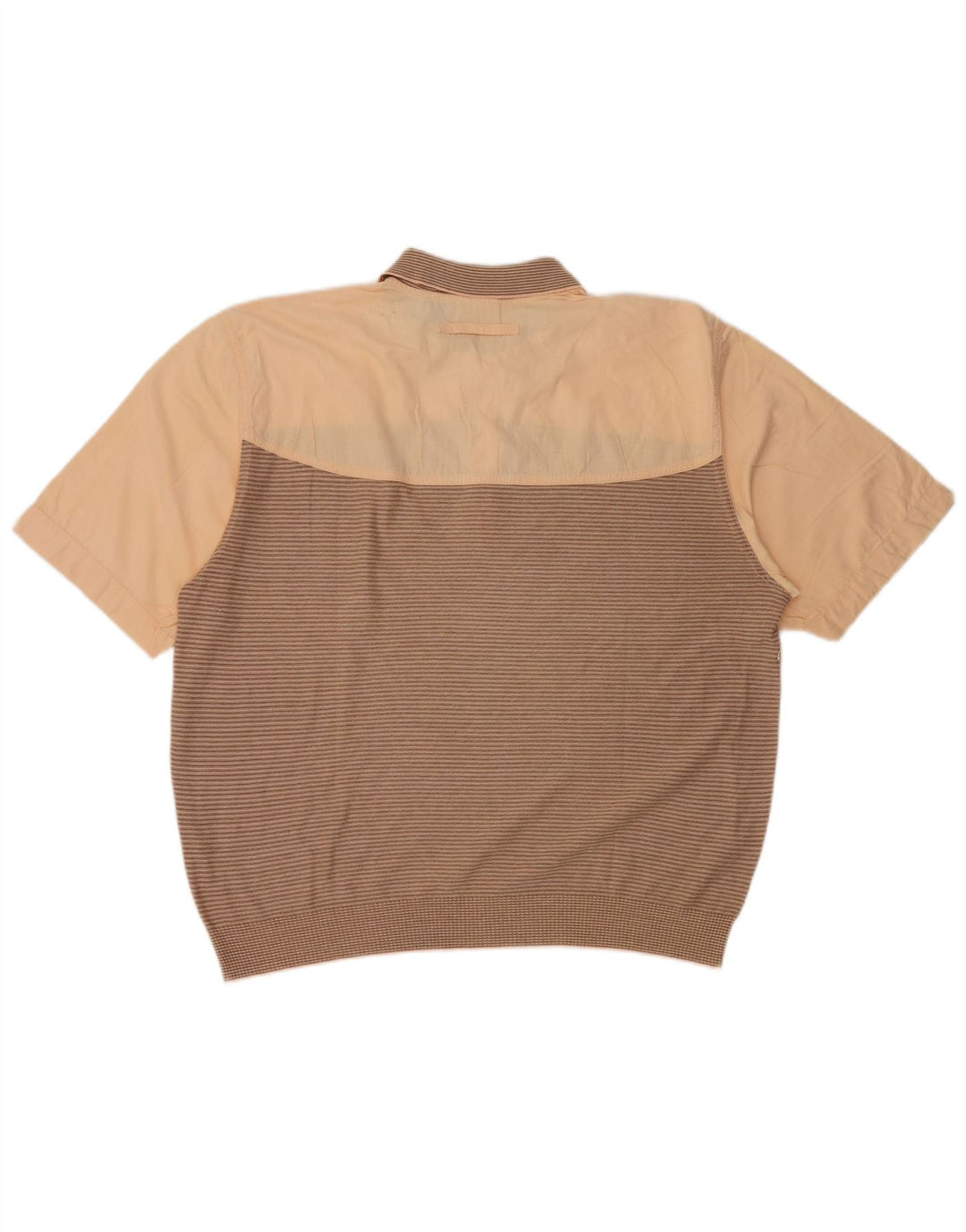 Donny & Max herre poloshirt XL brun stribet bomuld