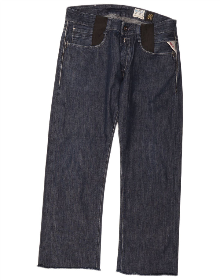 Replay Straight Jeans til mænd W34 L28 Marineblå