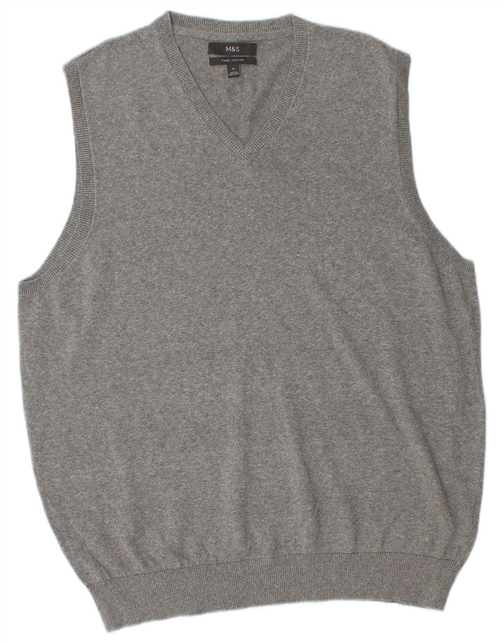 Marks & Spencer Herrevest Tank Top XL Grå Bomuld