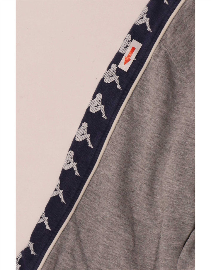 Kappa Dame Grafisk Sweatshirt Jumper UK 14 Medium Grey Colourblock