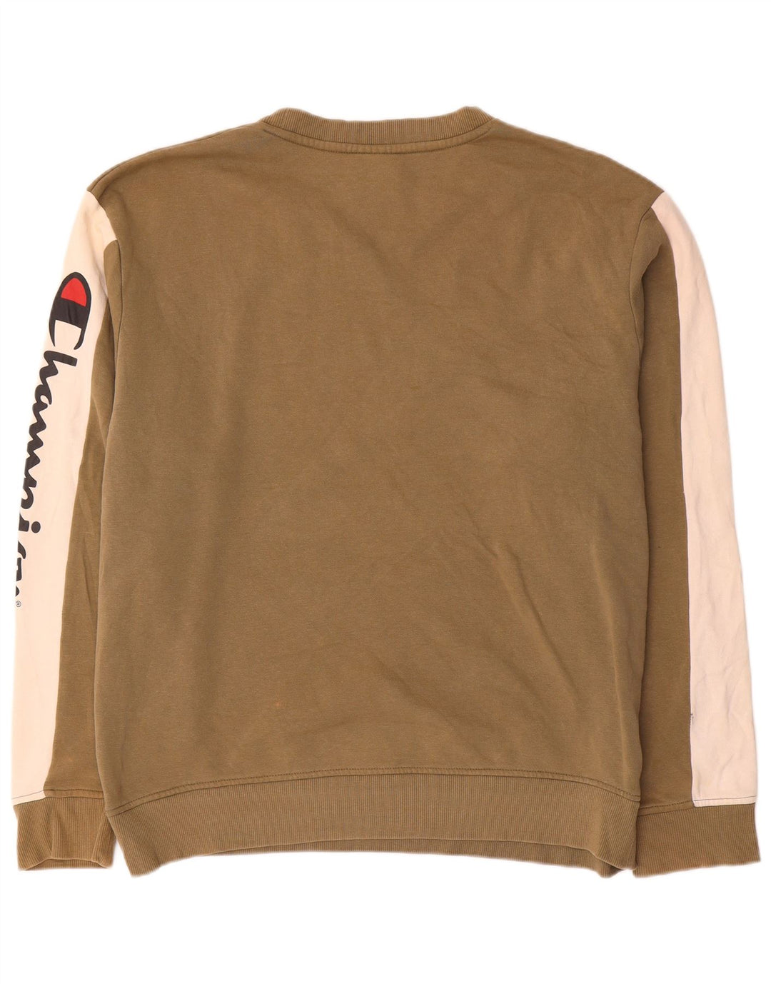 Champion Herre Grafisk Regular Fit Sweatshirt Jumper XL Brun Colourblock