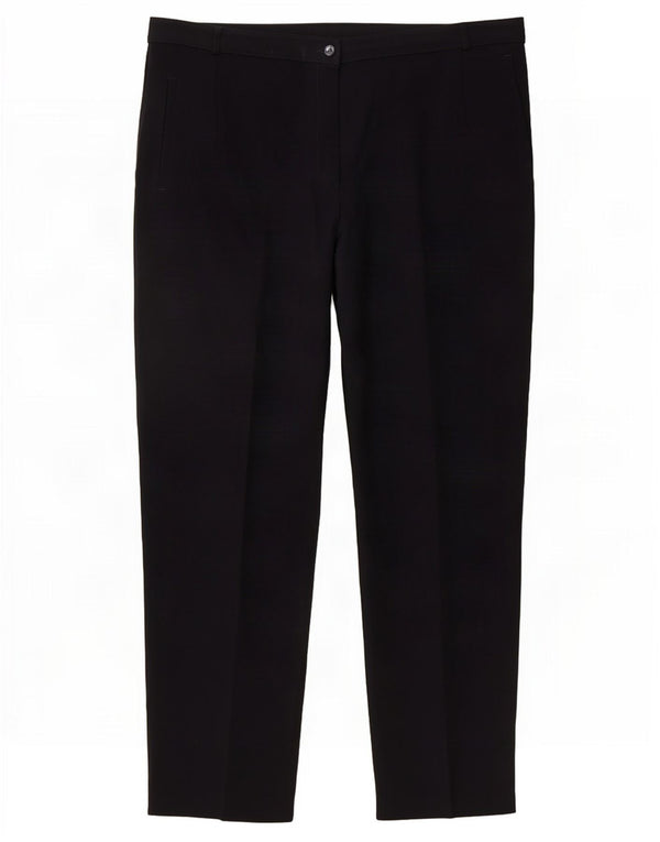 Marks & Spencer, højtaljede cropped bukser til kvinder UK 20 2XL W38 L26 Navy B