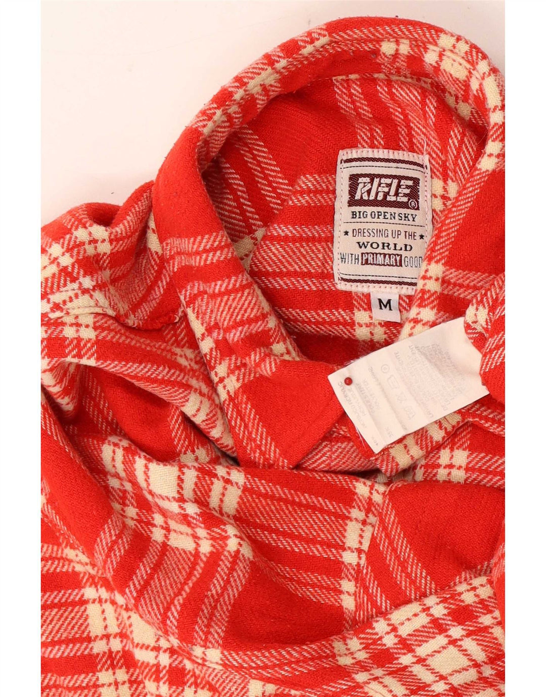 Rifle Herre Overshirt Skjorte Medium Rød Ternet Akryl