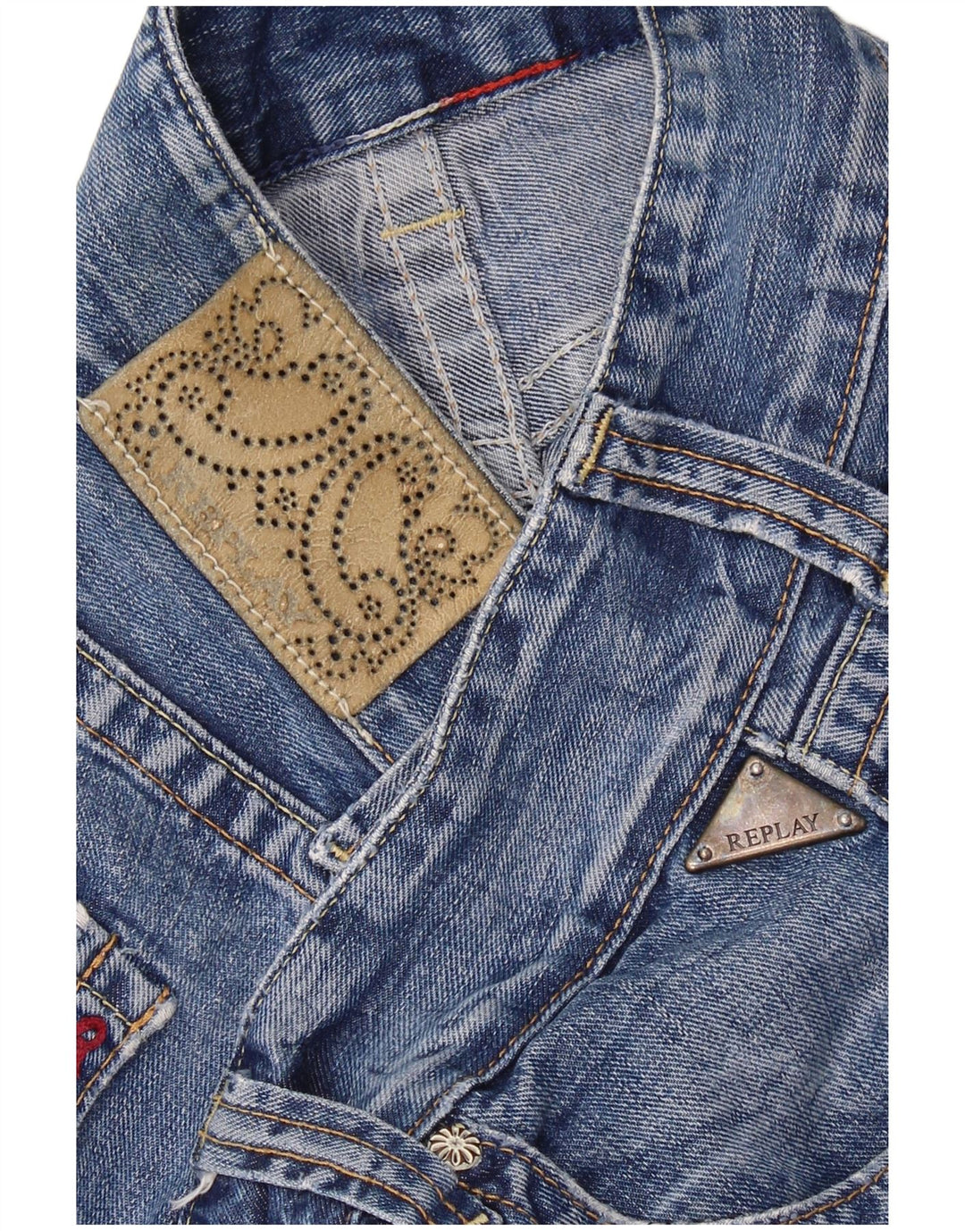 REPLAY Dame Swenf Ani Straight Jeans W30 L31 Blå