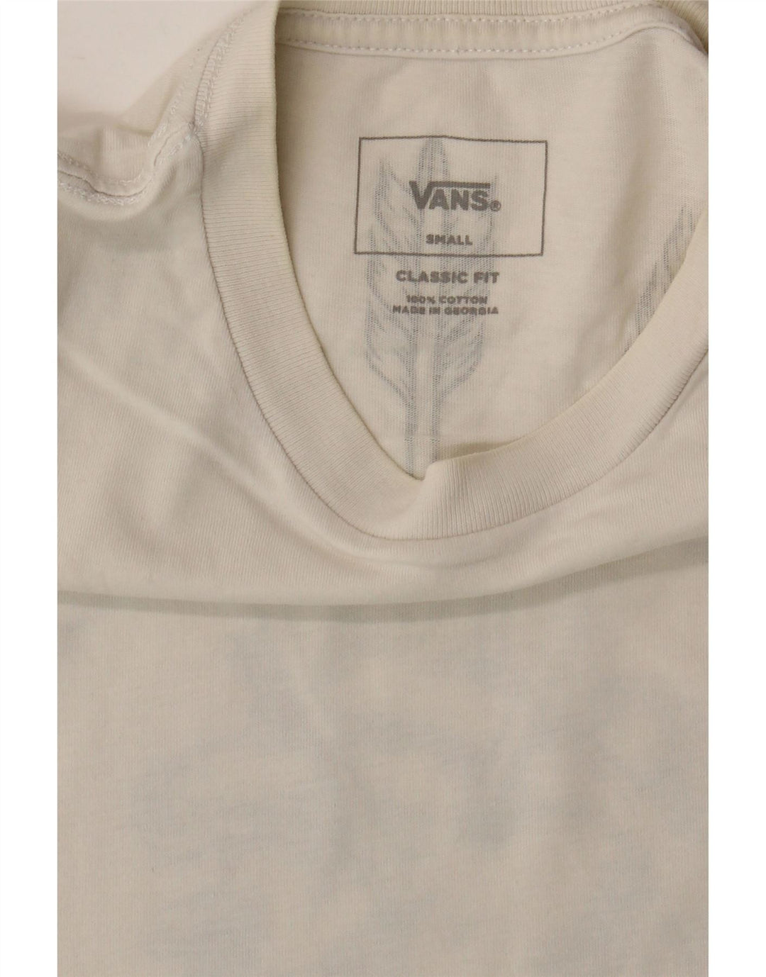 Vans Herre Classic Fit Grafisk T-Shirt Top Lille Hvid Bomuld