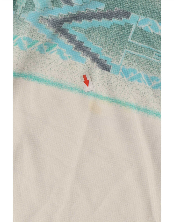 Sergio Tacchini Poloshirt til mænd Medium Hvid Geometrisk Bomuld