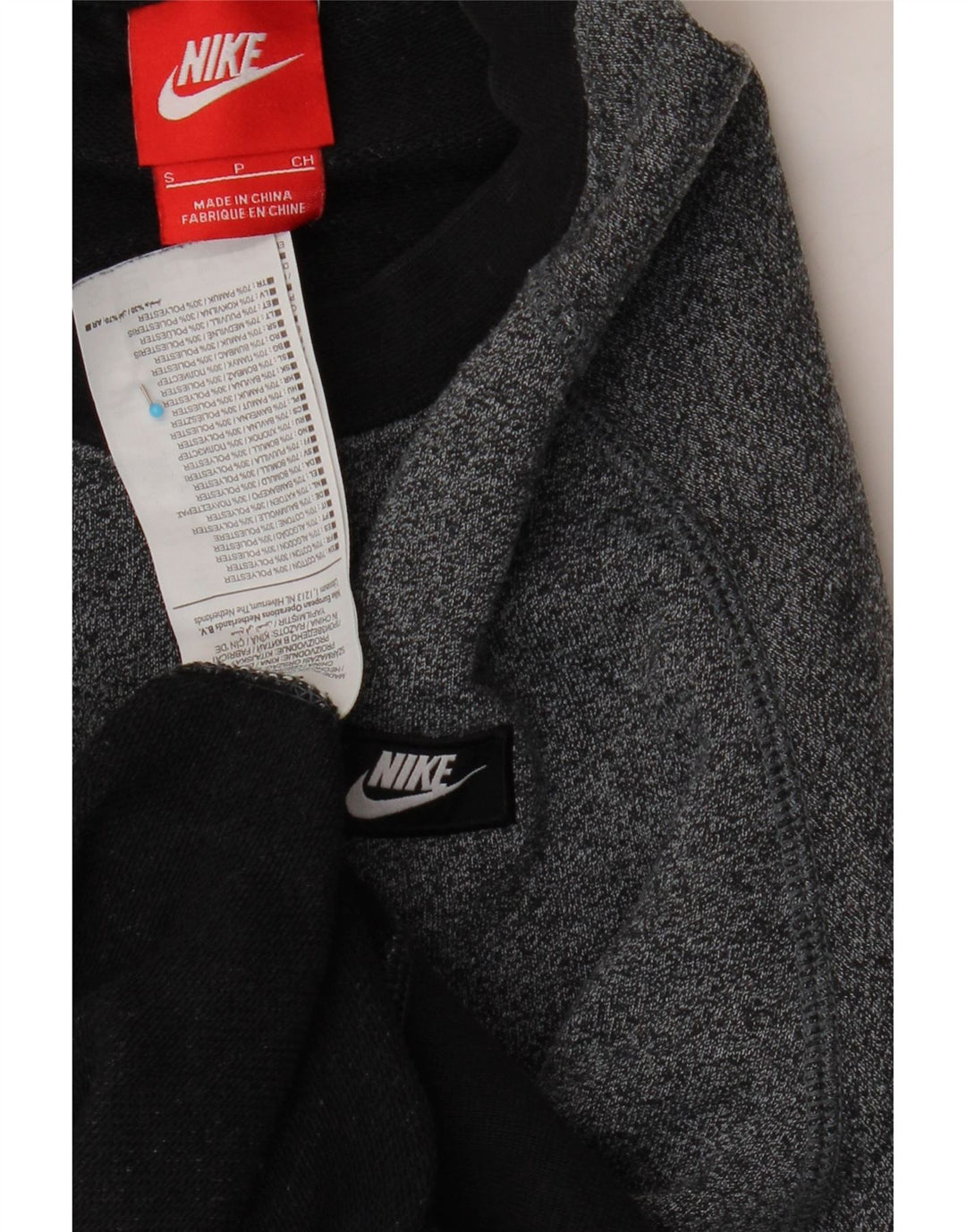 NIKE Mens Sweatshirt Jumper Small Grey Colourblock Cotton Vintage Nike and Second-Hand Nike from Messina Hembry 