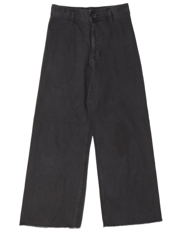 Zara Dame Jeans med brede ben EU 40 Medium W30 L29 Sort