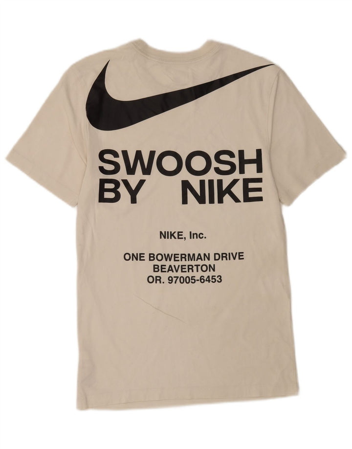 Nike Grafisk T-shirt top XS til mænd Hvid bomuld