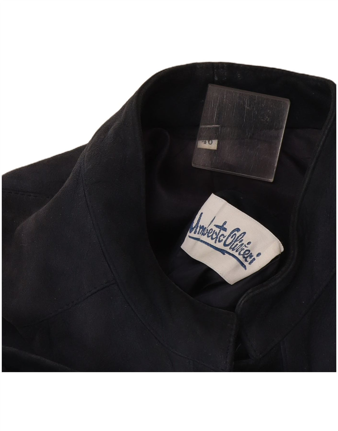 Umberto Olivieri Dame Ruskindsjakke IT 46 Large Navy Blue