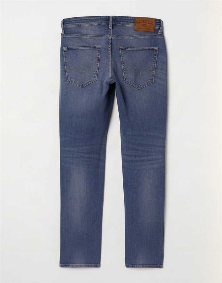 Replay Herre Grover Slim Jeans W33 L29 Blå Bomuld