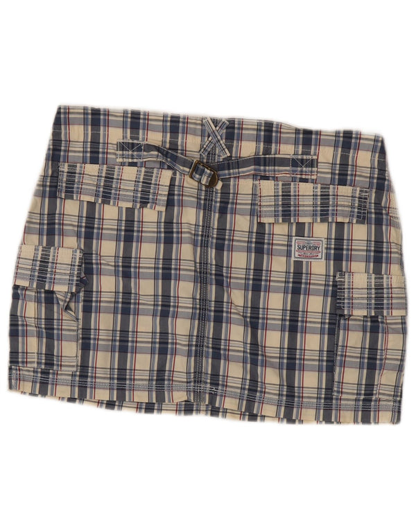 Superdry Cargo-nederdel til kvinder Medium W30 Flerfarvet ternet bomuld
