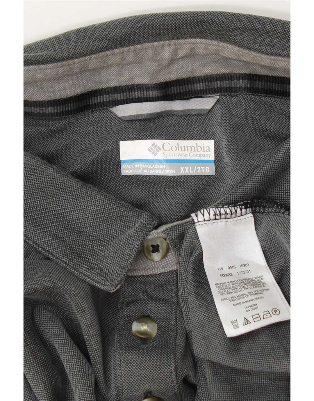 Columbia Polo Shirt til mænd 2XL Grå Modal