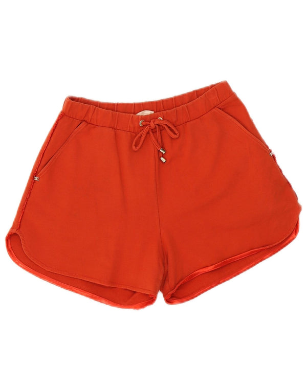 Elisabetta Franchi Graphic Sports Shorts til kvinder UK 10 Small Orange