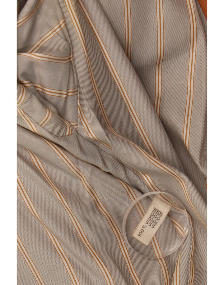 Vintage Dame Dobbeltradet Læderfrakke UK 14 Stor Brun