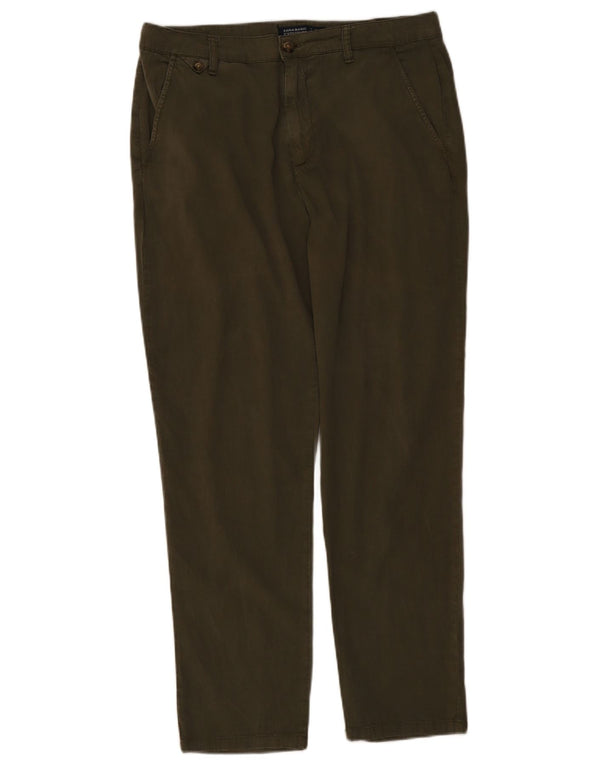 Zara Dame Slim Chino Bukser EU 42 Large W32 L28 Grøn