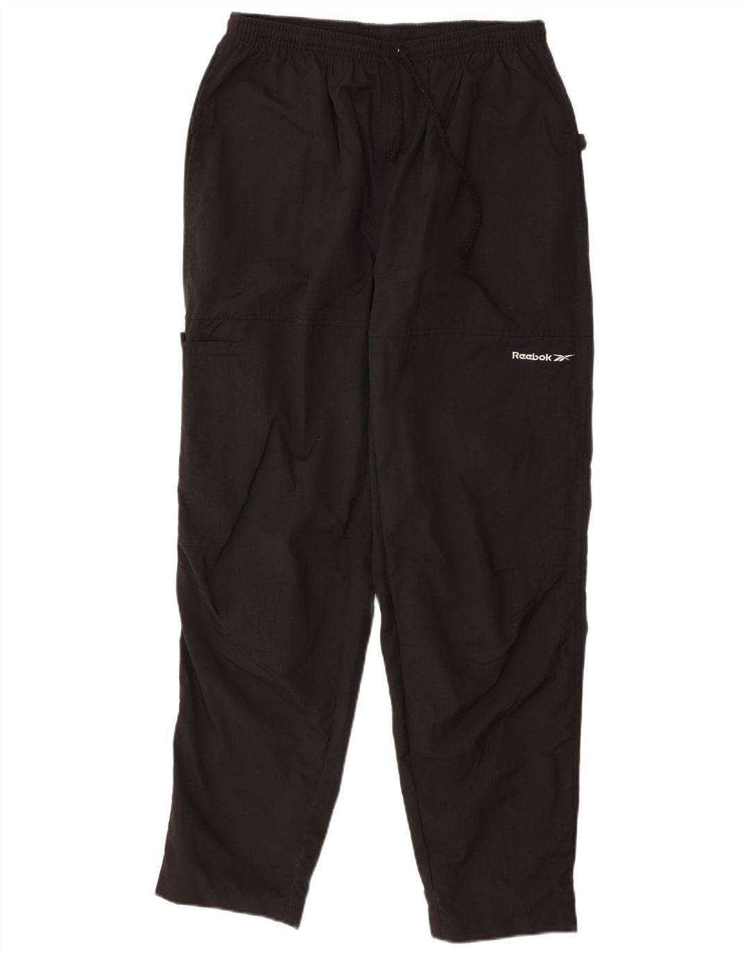 REEBOK Mens Tracksuit Trousers Large Black Nylon