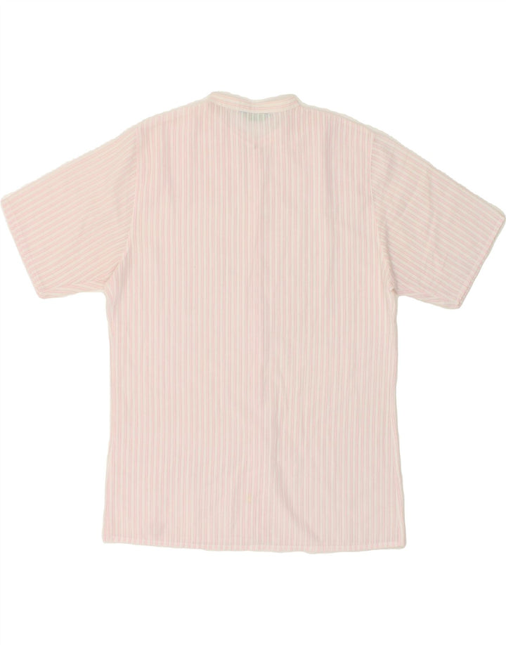 CACHAREL Womens Short Sleeve Shirt Blouse EU 38 Medium Pink Pinstripe Vintage Cacharel and Second-Hand Cacharel from Messina Hembry 