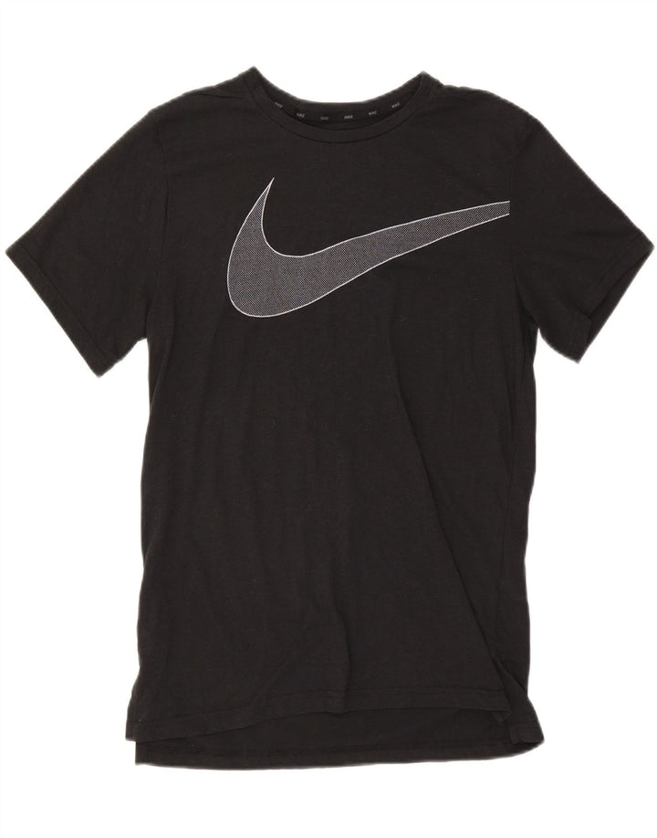 NIKE Mens Graphic T-Shirt Top Medium Black Polyester Vintage Nike and Second-Hand Nike from Messina Hembry 
