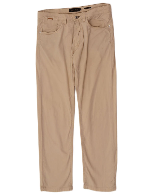 Massimo Dutti Herre Lige Casual Bukser EU 38 Small W30 L28 Beige
