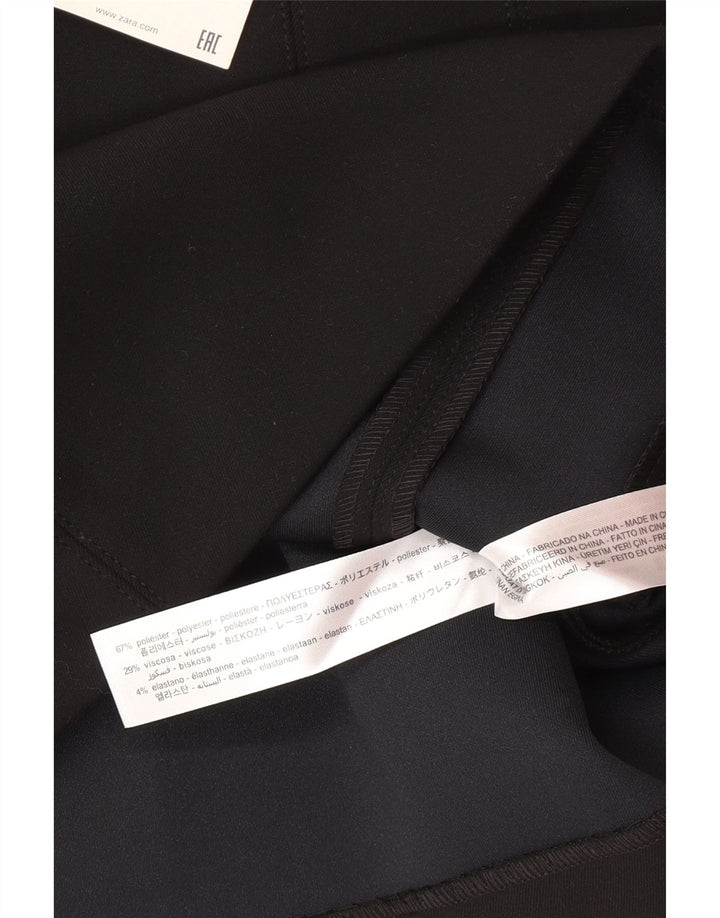 Zara Dame Mini Nederdel Small W26 Sort Polyester