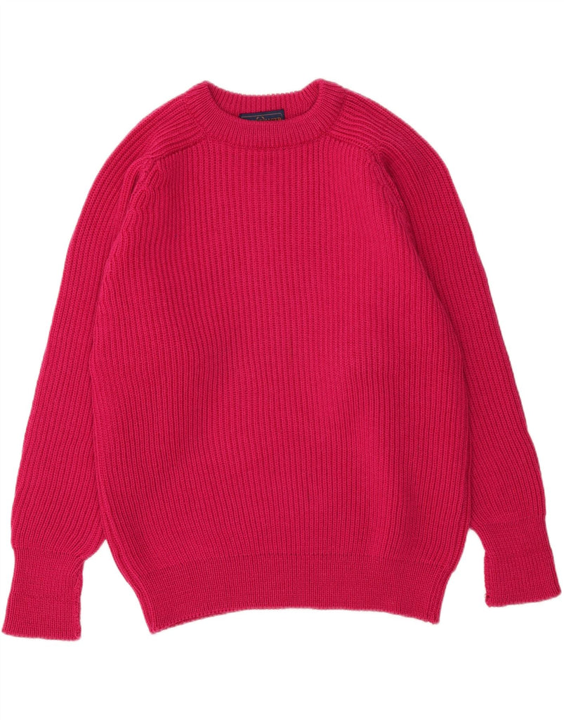 HENRI LLOYD Womens Crew Neck Jumper Sweater UK 16 Large Pink Wool Vintage Henri Lloyd and Second-Hand Henri Lloyd from Messina Hembry 