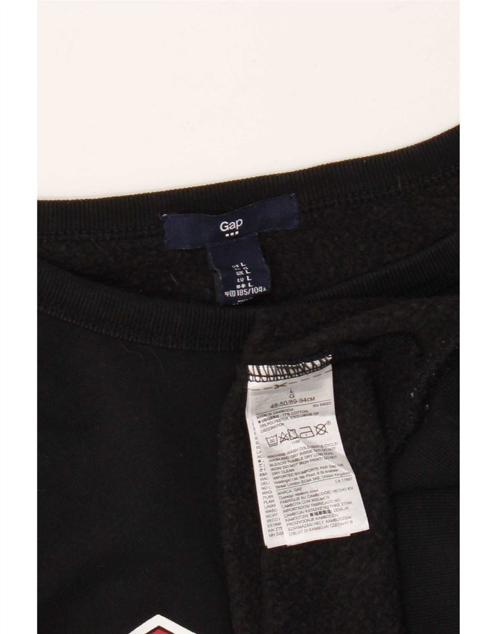 Gap Herre Grafisk Sweatshirt Jumper Stor Sort Bomuld