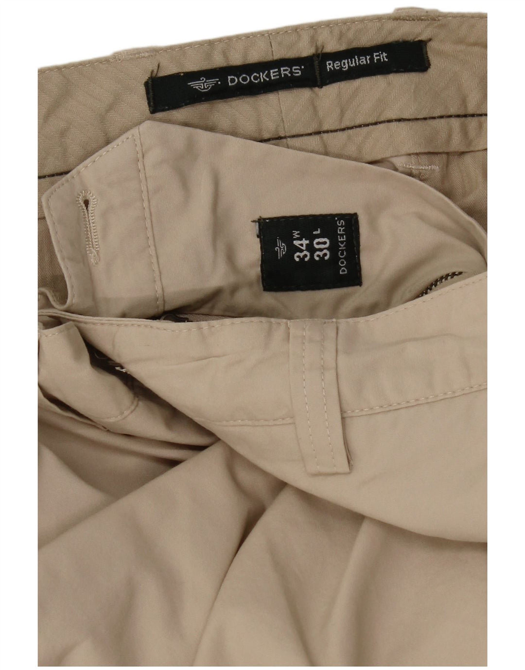 Dockers Herre Regular Fit Chinobukser W34 L30 Beige