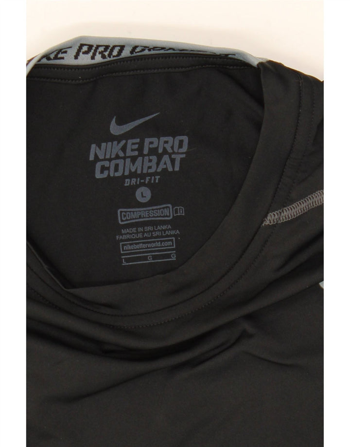 NIKE Herre Dri Fit Grafisk T-Shirt Top Stor Sort