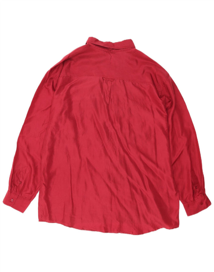 Vintage herreskjorte XL rød silke