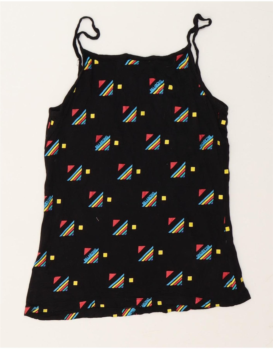 Billabong Womens Grafisk Cami Top UK 10 Small Black Geometric Modal
