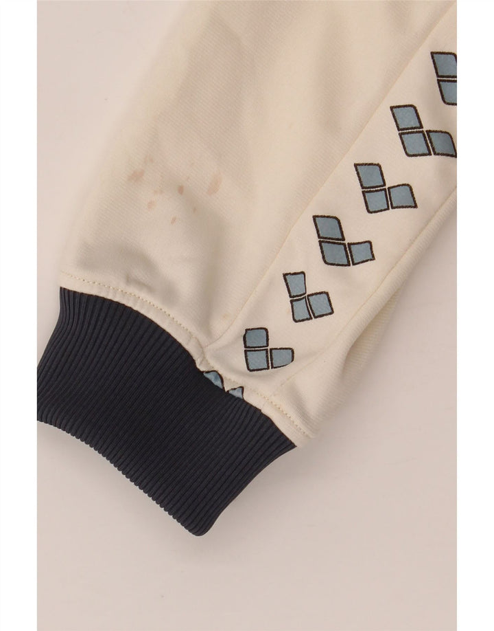ARENA Grafisk træningsdragt topjakke til kvinder UK 12 Medium White Polyester