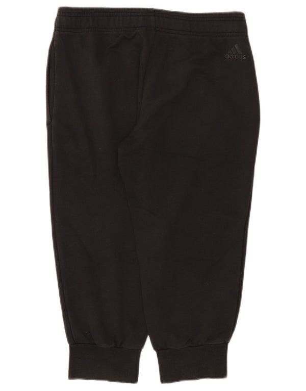 Adidas Dame Grafisk Capri træningsdragt Bukser Joggers UK 8/10 Small Black
