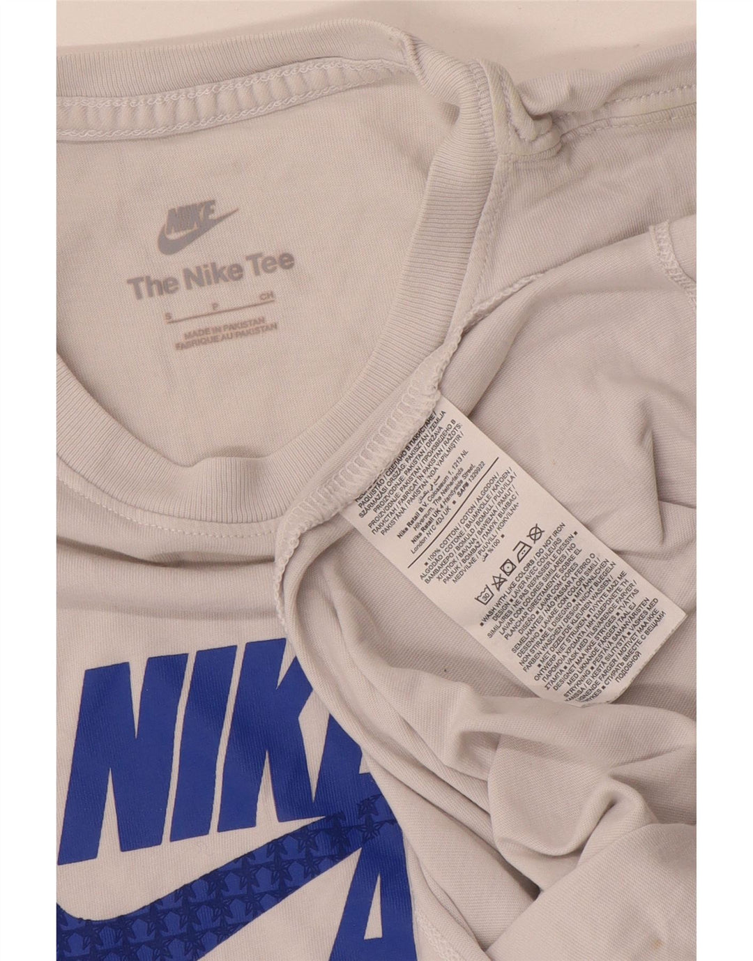 Nike grafisk T-shirt top til mænd, lille hvid bomuld